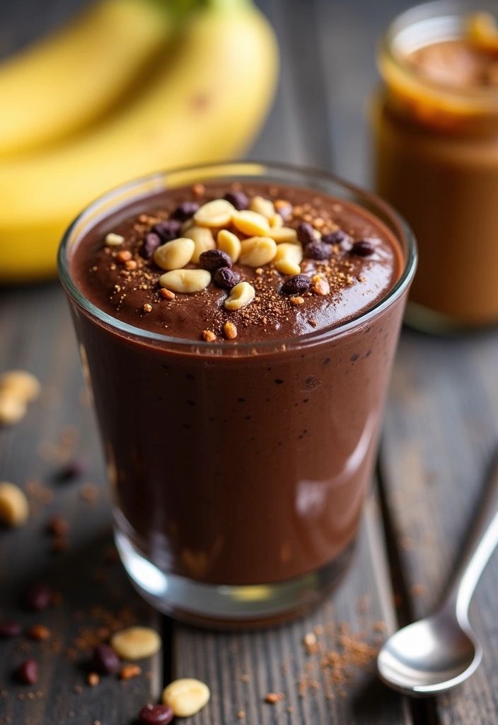 12 Protein-Packed Vegan Smoothies That Taste Like Dessert (Wait Until You Try #7!) - 1. Chocolate Peanut Butter Bliss Smoothie