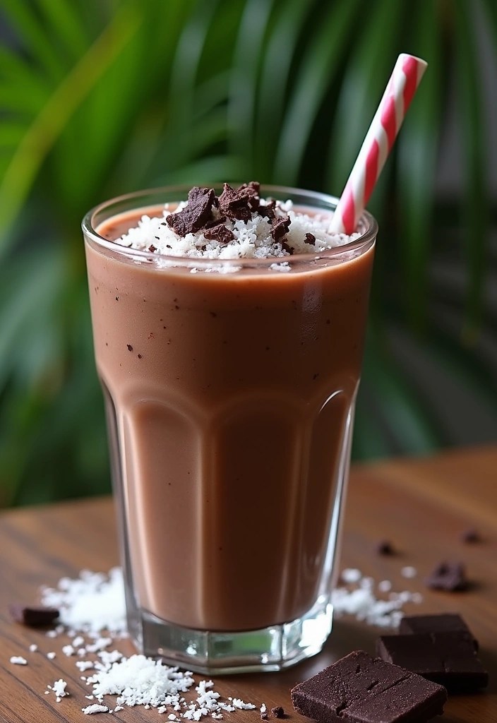 12 Protein-Packed Vegan Smoothies That Taste Like Dessert (Wait Until You Try #7!) - 12. Chocolate Coconut Protein Smoothie