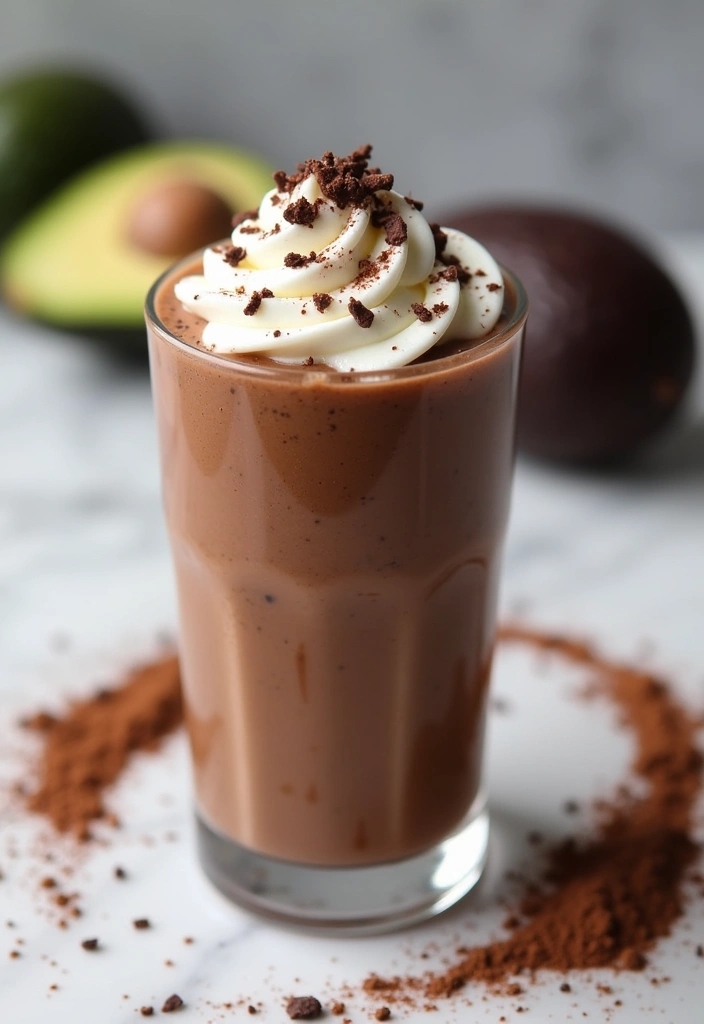 12 Protein-Packed Vegan Smoothies That Taste Like Dessert (Wait Until You Try #7!) - 5. Creamy Chocolate Avocado Smoothie