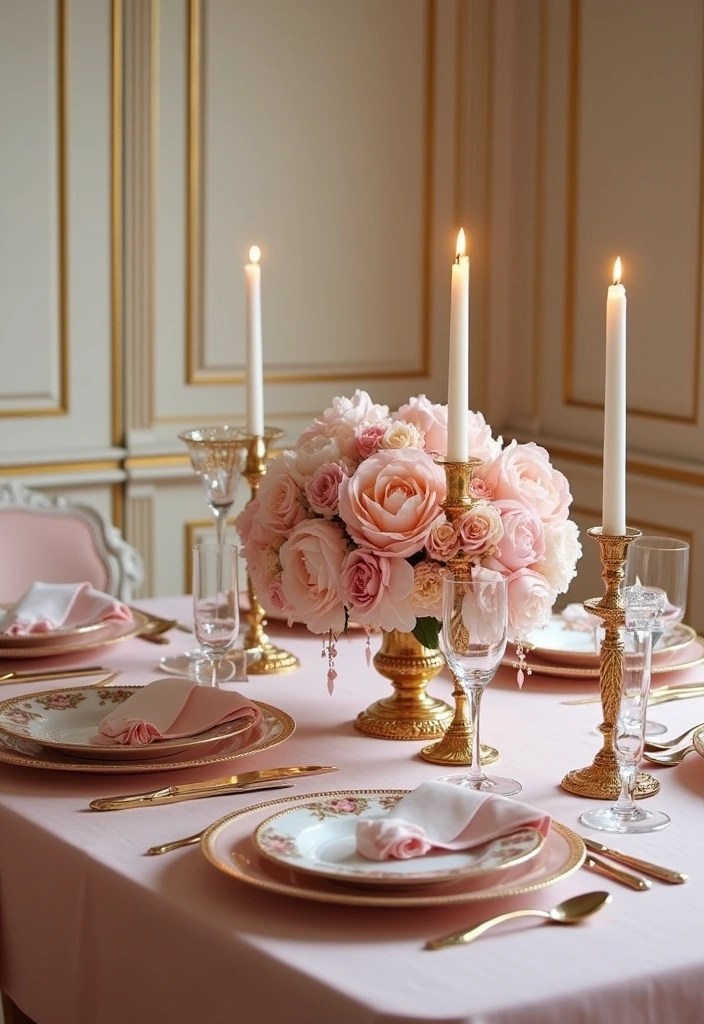 15 Rococo Revival Color Palettes That Will Make Your Home Feel Like a Dream! - 2. Blush Pink and Gold
