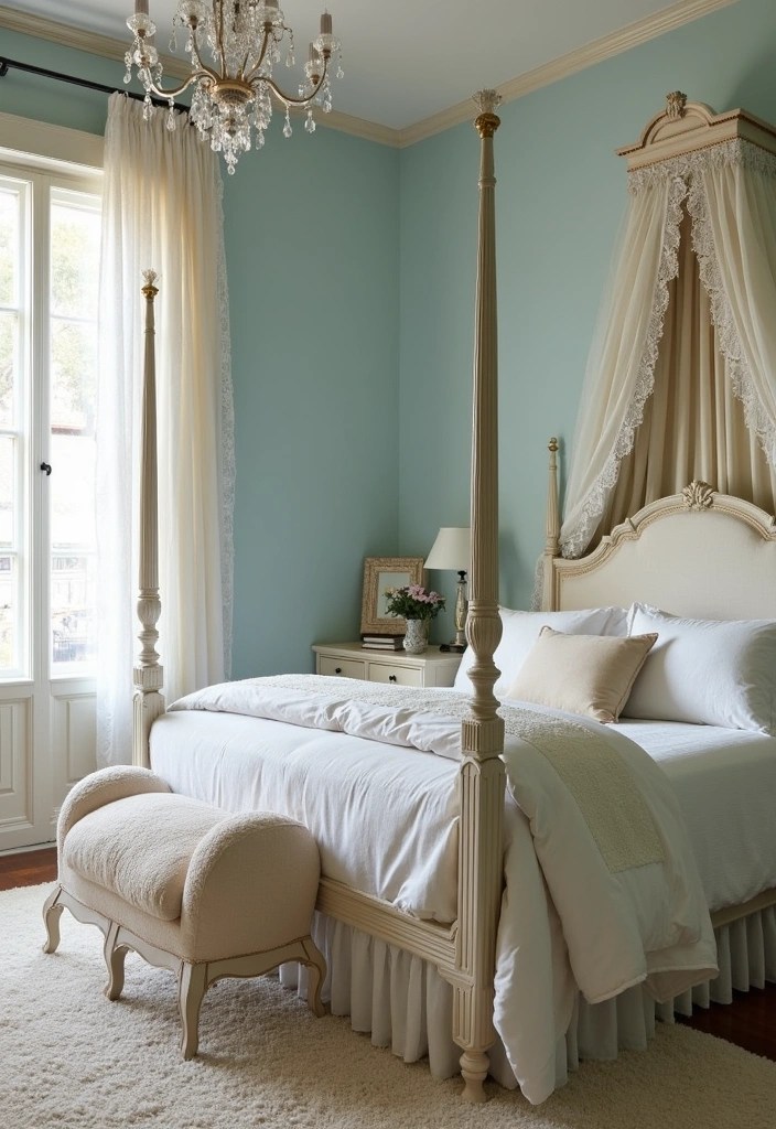 15 Rococo Revival Color Palettes That Will Make Your Home Feel Like a Dream! - 5. Dusty Blue and Cream