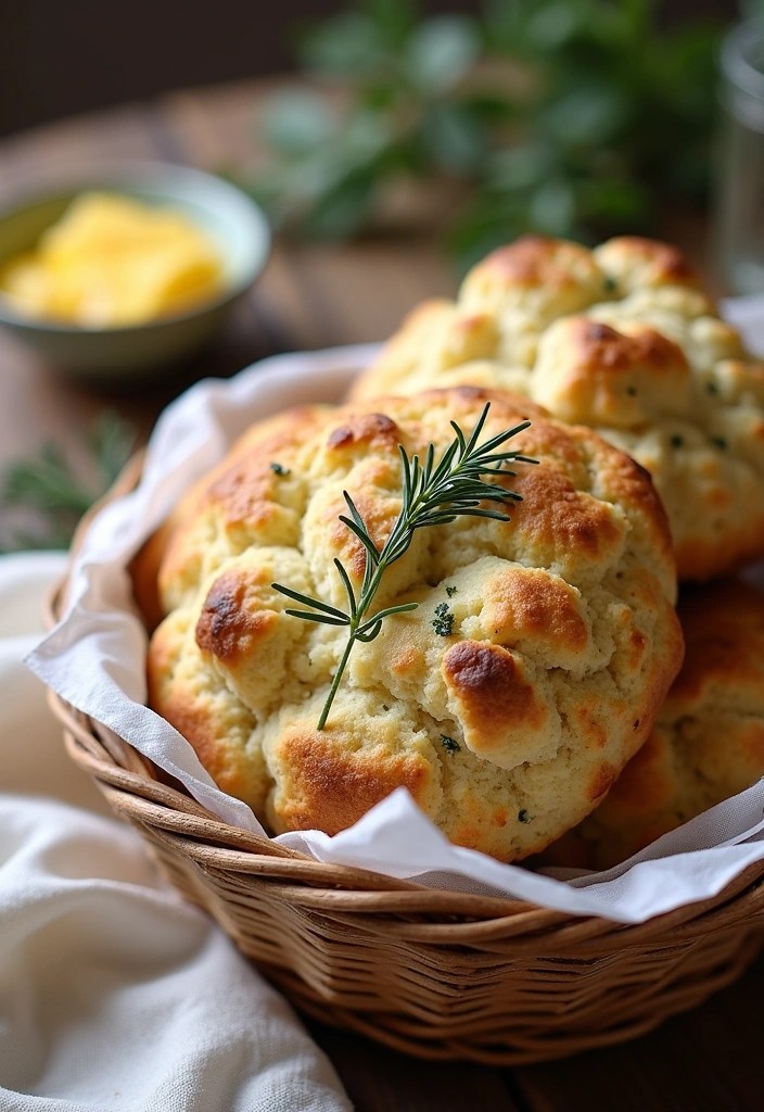 17 Aesthetic & Delicious Mother’s Day Brunch Recipes – Pretty, Tasty & Totally Impressive! (#5 is a Showstopper!) - 11. Savory Scones with Cheese and Herbs