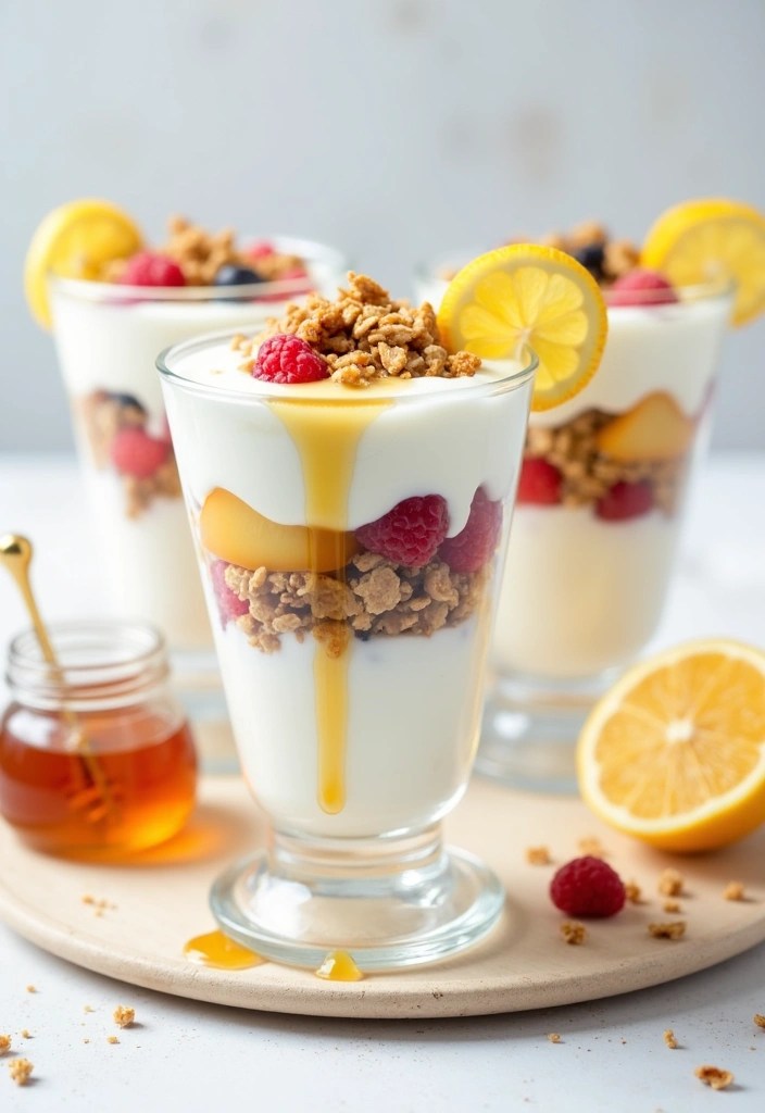 17 Aesthetic & Delicious Mother’s Day Brunch Recipes – Pretty, Tasty & Totally Impressive! (#5 is a Showstopper!) - 12. Honey Yogurt Parfaits