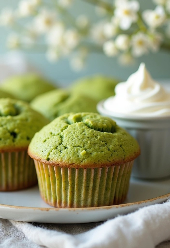 17 Aesthetic & Delicious Mother’s Day Brunch Recipes – Pretty, Tasty & Totally Impressive! (#5 is a Showstopper!) - 15. Matcha Green Tea Muffins