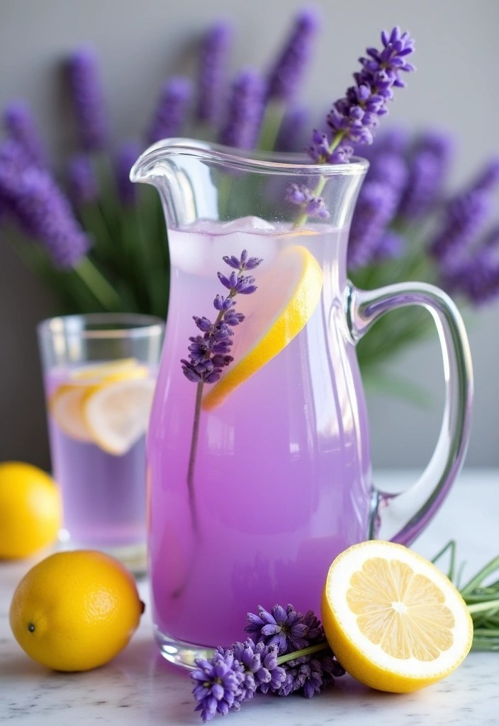 17 Aesthetic & Delicious Mother’s Day Brunch Recipes – Pretty, Tasty & Totally Impressive! (#5 is a Showstopper!) - 5. Lavender Lemonade (Showstopper!)