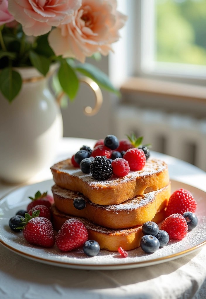 17 Aesthetic & Delicious Mother’s Day Brunch Recipes – Pretty, Tasty & Totally Impressive! (#5 is a Showstopper!) - 6. French Toast with Berries