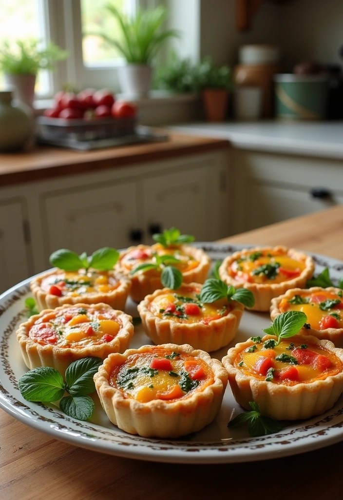 17 Aesthetic & Delicious Mother’s Day Brunch Recipes – Pretty, Tasty & Totally Impressive! (#5 is a Showstopper!) - 9. Mini Quiches with Seasonal Veggies