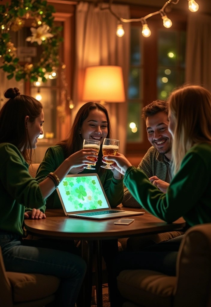 18 Aesthetic & Fun St. Patrick's Day Party Ideas – Festive, Trendy & Shamrock-Chic! (#15 is a Must-Try!) - 18. Virtual St. Patrick's Day Celebration