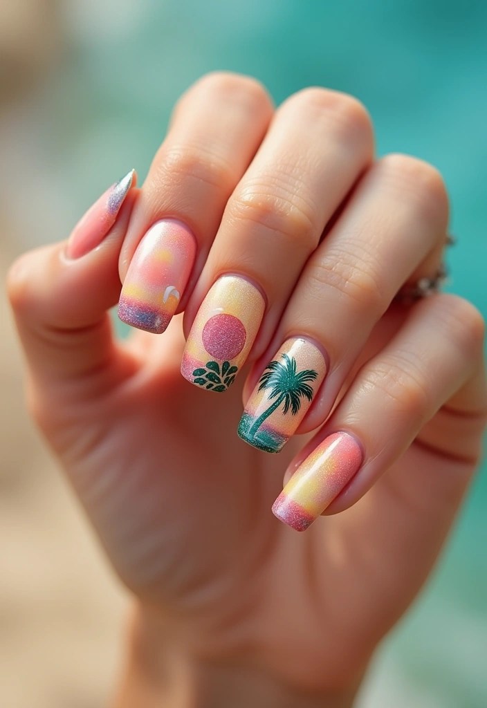 18 Easy Nail Art Techniques That Will Have You Spring-Ready in No Time! - 17. Tropical Nail Art