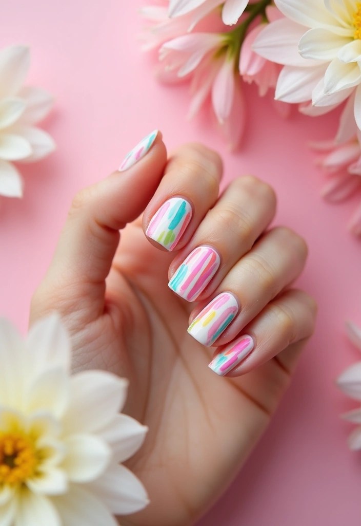 18 Easy Nail Art Techniques That Will Have You Spring-Ready in No Time! - 3. Striped Spring Vibes