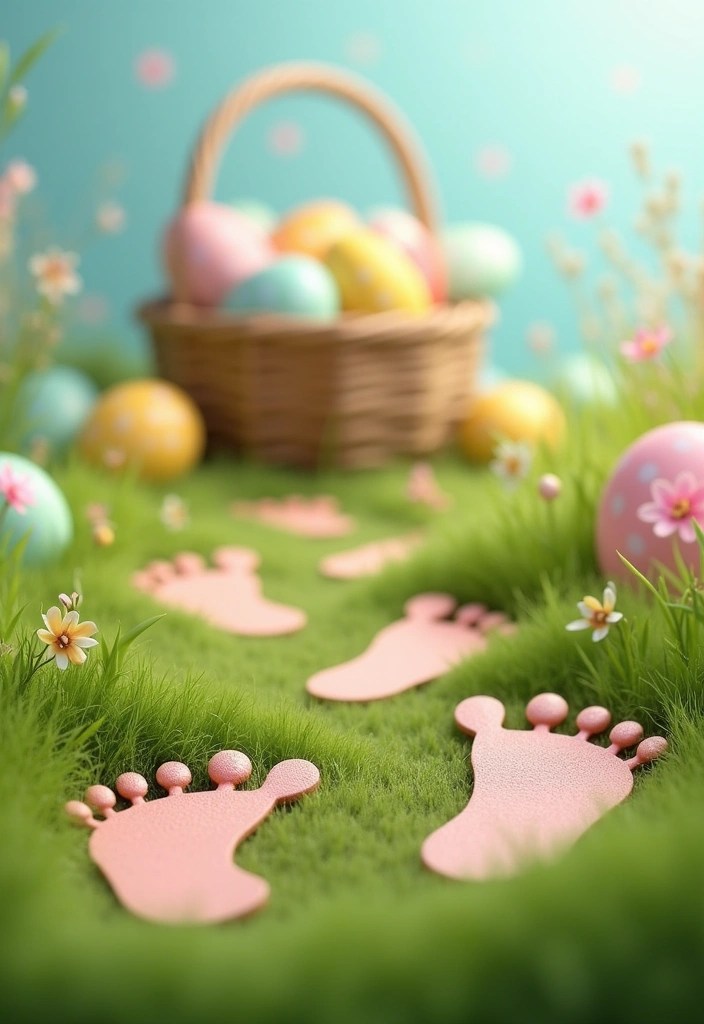 20 Fun & Aesthetic DIY Easter Crafts for Kids – Cute, Easy, and Pinterest-Worthy Ideas! - 11. Easter Bunny Footprints