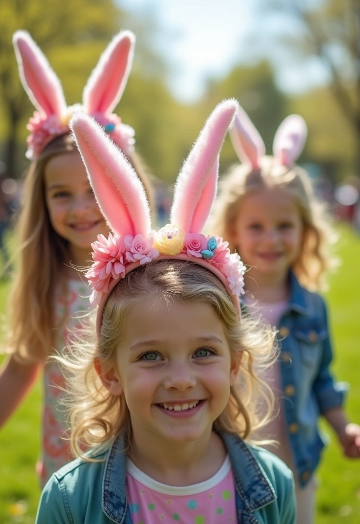 20 Fun & Aesthetic DIY Easter Crafts for Kids – Cute, Easy, and Pinterest-Worthy Ideas! - 13. Bunny Ear Headbands