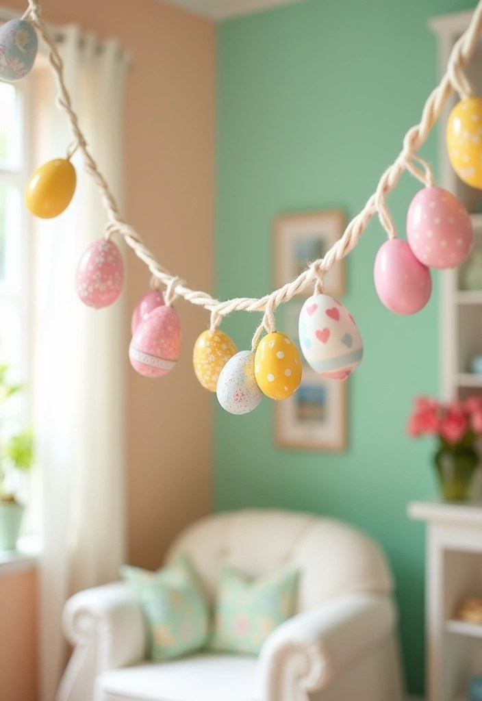 20 Fun & Aesthetic DIY Easter Crafts for Kids – Cute, Easy, and Pinterest-Worthy Ideas! - 5. Easter Egg Garland