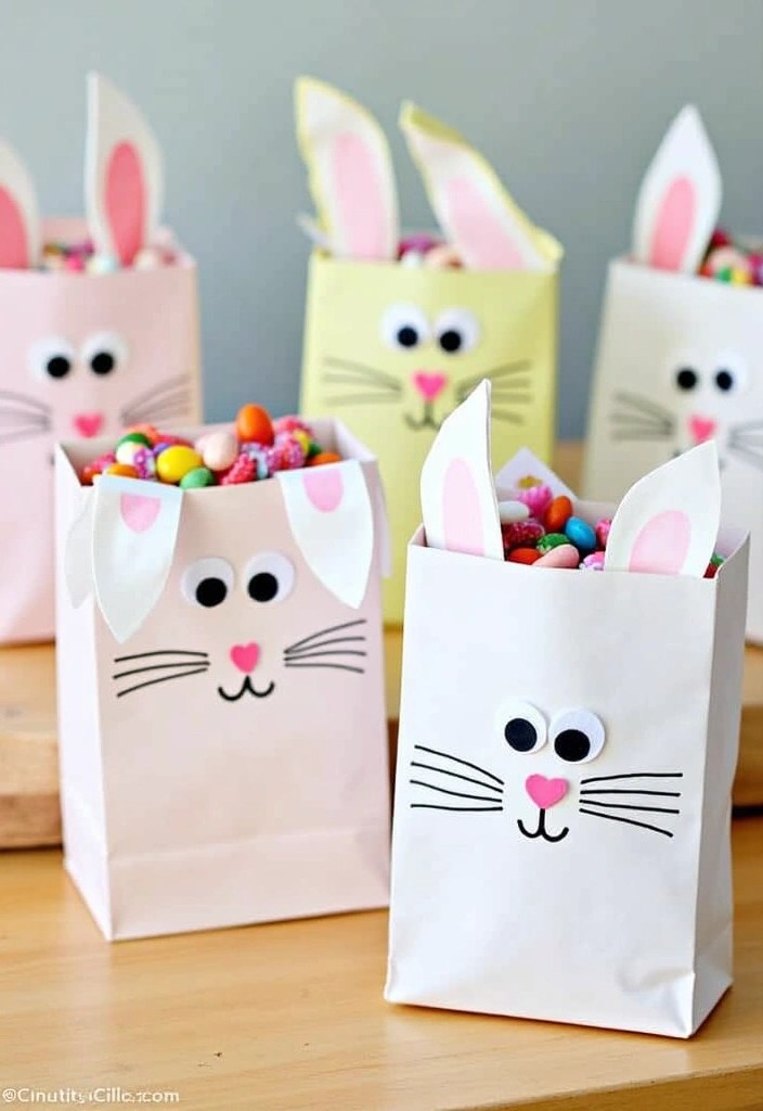 20 Fun & Aesthetic DIY Easter Crafts for Kids – Cute, Easy, and Pinterest-Worthy Ideas! - 7. DIY Easter Bunny Bags