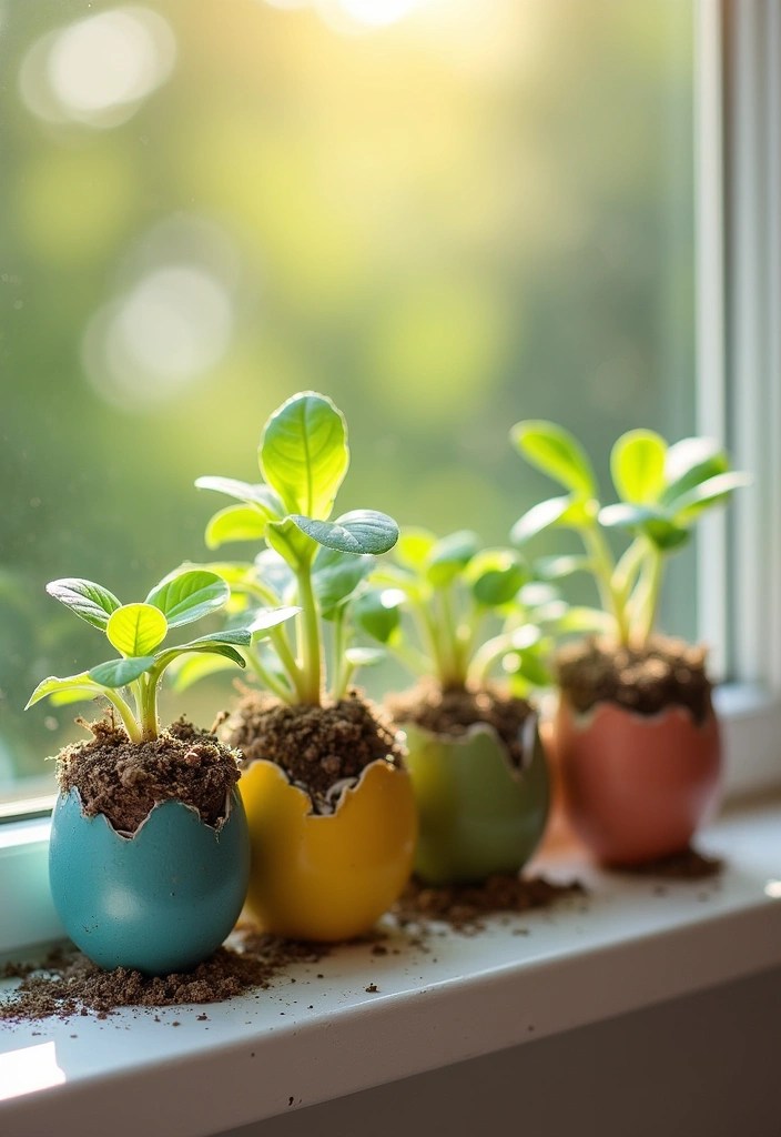 20 Fun & Aesthetic DIY Easter Crafts for Kids – Cute, Easy, and Pinterest-Worthy Ideas! - 8. Eggshell Planters