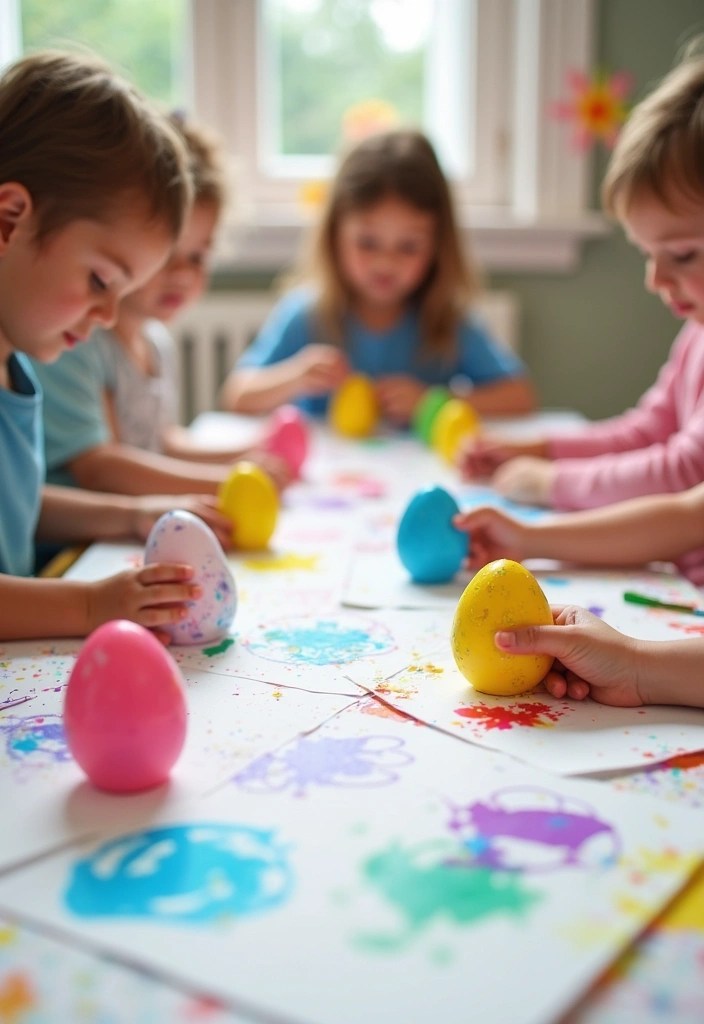 20 Fun & Aesthetic DIY Easter Crafts for Kids – Cute, Easy, and Pinterest-Worthy Ideas! - 9. DIY Easter Egg Stamps