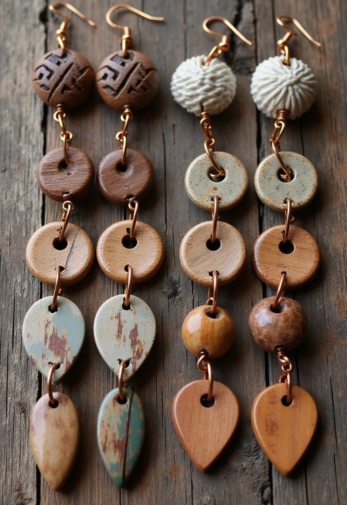 30+ Stunning Earring Trends: Hoop, Stud, and Statement Styles You Need to Try - 13. Mixed Materials