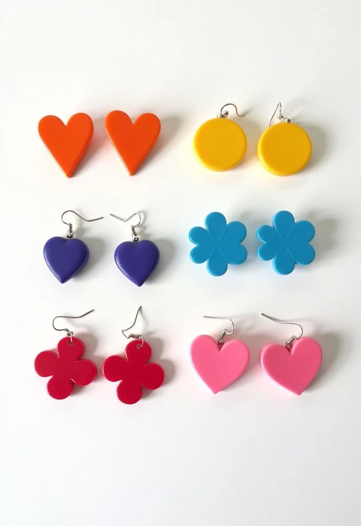 30+ Stunning Earring Trends: Hoop, Stud, and Statement Styles You Need to Try - 5. Colorful Resin Earrings