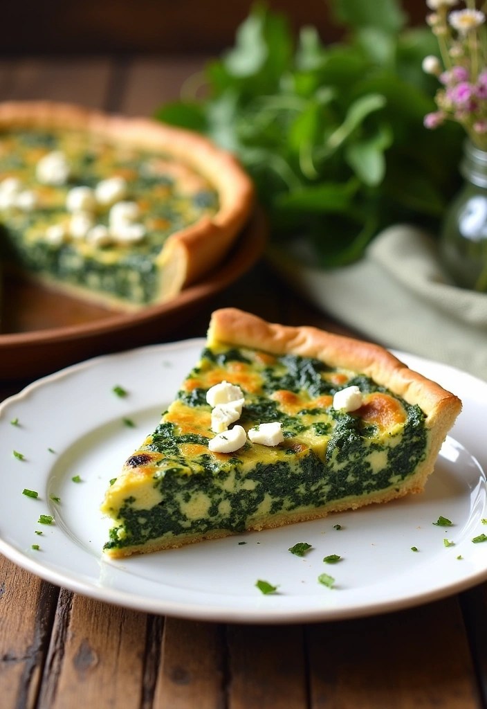 7 Delightful Vegetarian Brunch Recipes for a Memorable Easter Celebration! - 1. Spinach and Feta Quiche