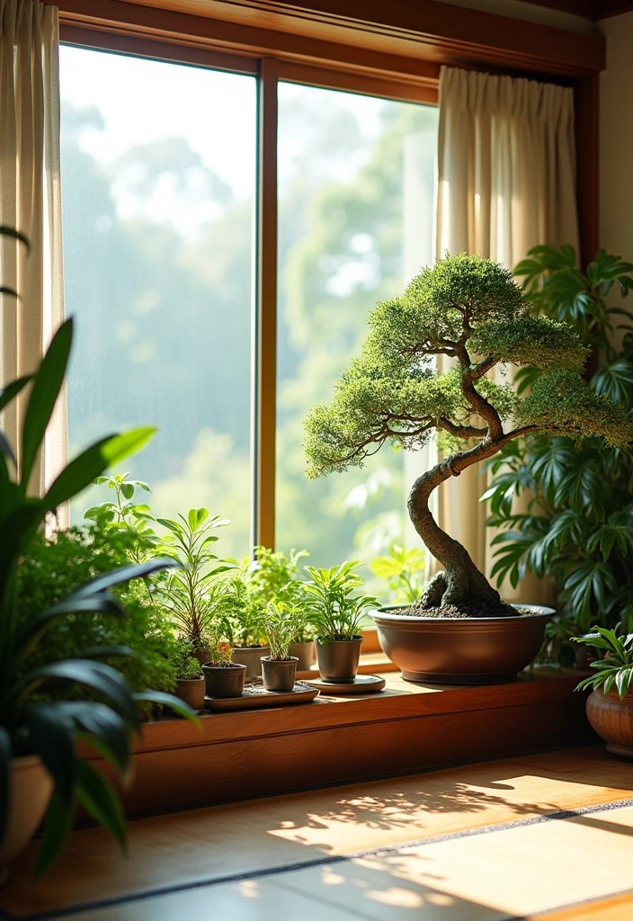 12 Minimalist Japanese Living Room Designs That Will Transform Your Space into a Tranquil Oasis! - 4. Integrating Nature with Indoor Plants