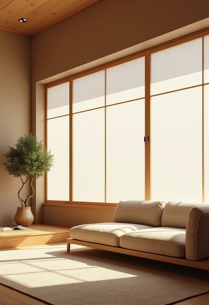 12 Minimalist Japanese Living Room Designs That Will Transform Your Space into a Tranquil Oasis! - 7. Shoji Screens for Privacy and Style
