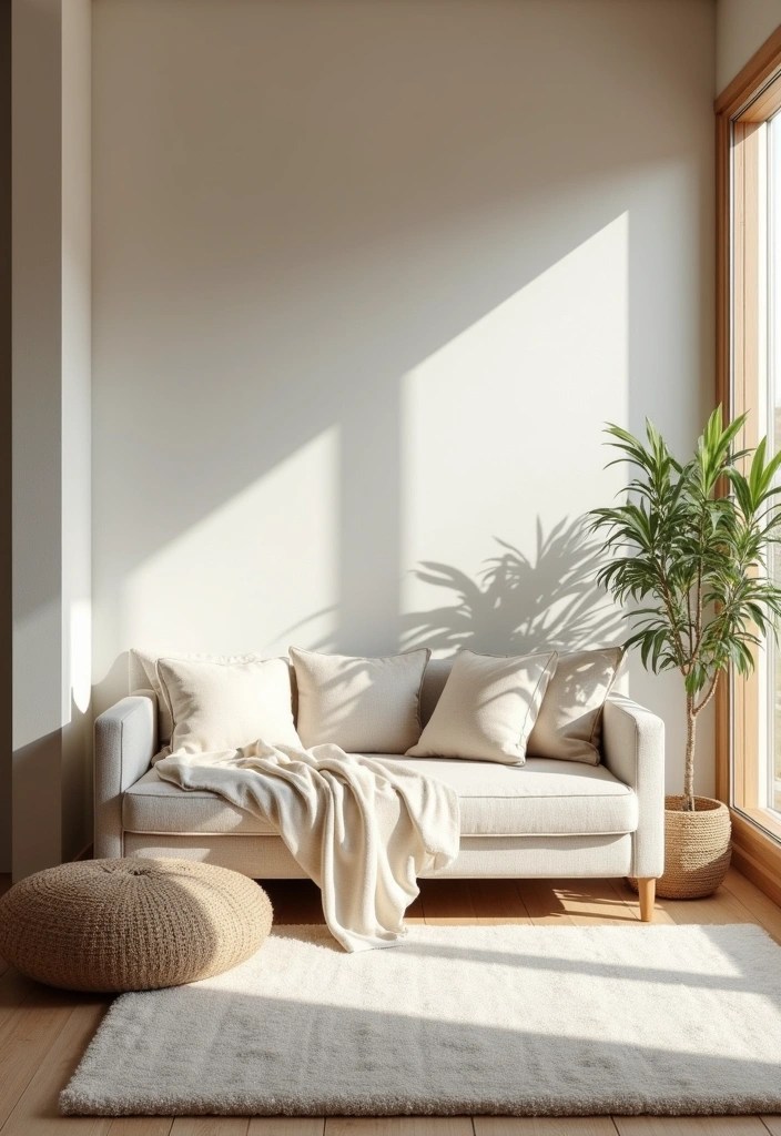 12 Minimalist Japanese Living Room Designs That Will Transform Your Space into a Tranquil Oasis! - 9. Textured Fabrics for Comfort