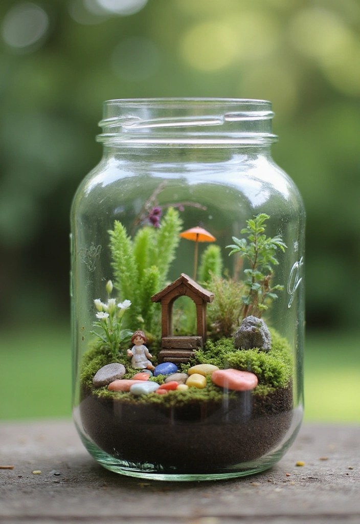 15 Creative Spring DIY Garden Decor Ideas to Transform Your Backyard Into a Stunning Oasis! - 5. Fairy Garden in a Jar