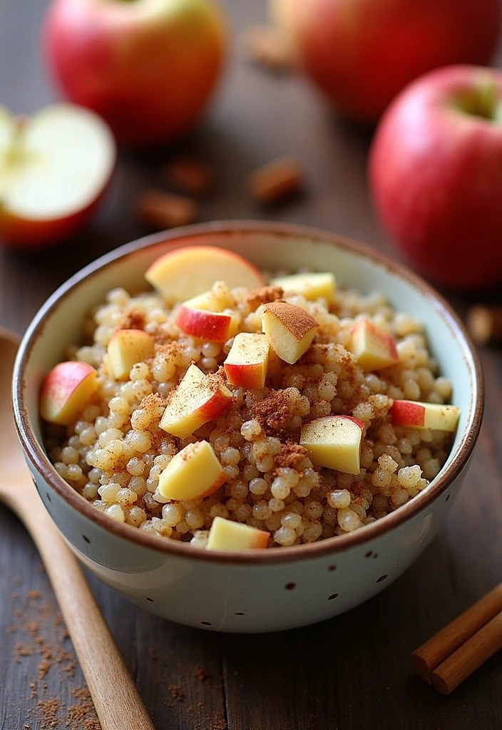 16 Energizing Healthy Meat Free Breakfasts to Start Your Day Right! - 11. Cinnamon Apple Breakfast Quinoa