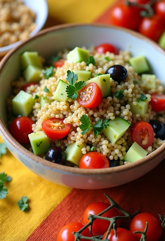 16 Energizing Healthy Meat Free Breakfasts to Start Your Day Right! - 12. Mediterranean Breakfast Couscous