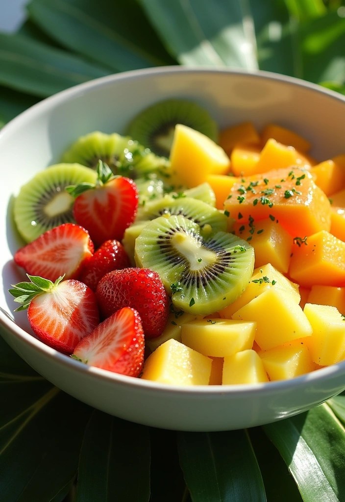 16 Energizing Healthy Meat Free Breakfasts to Start Your Day Right! - 13. Tropical Fruit Salad with Lime Dressing