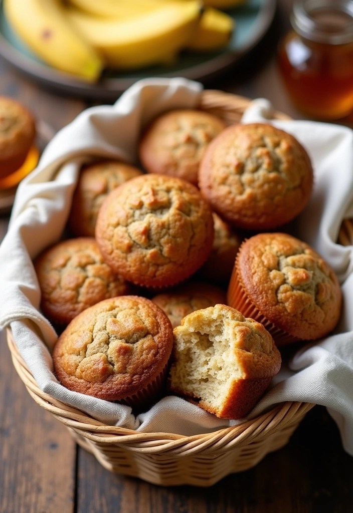 16 Energizing Healthy Meat Free Breakfasts to Start Your Day Right! - 16. Almond Flour Banana Muffins