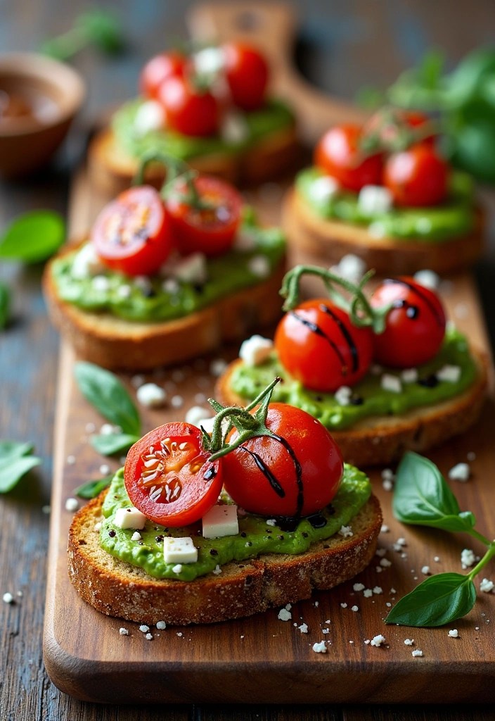 16 Energizing Healthy Meat Free Breakfasts to Start Your Day Right! - 2. Savory Avocado Toast with Cherry Tomatoes