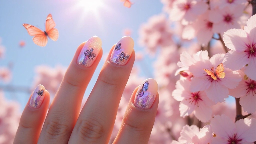 Butterfly Glaze & Aura Tips: Spring’s Most Viral Nail Designs for a Fresh Manicure!&nbsp;🌼