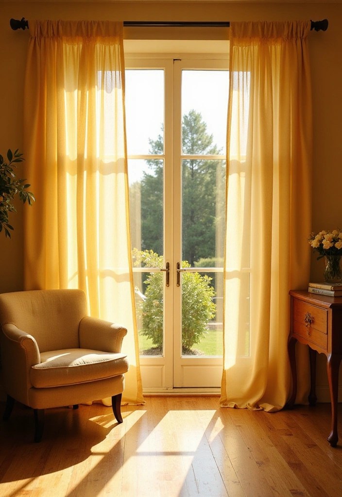 Feel the Sunshine: 8 Butter Yellow Accents to Brighten Your Home This Season! - 3. Bright Butter Yellow Curtains