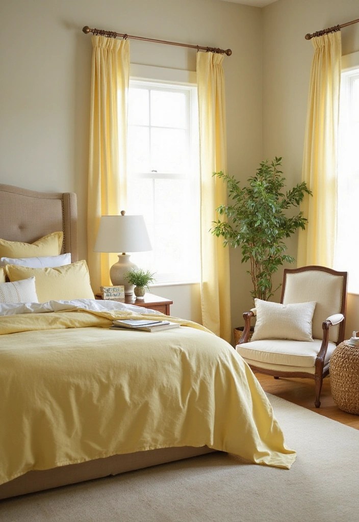 Feel the Sunshine: 8 Butter Yellow Accents to Brighten Your Home This Season! - 7. Soft Butter Yellow Bedding