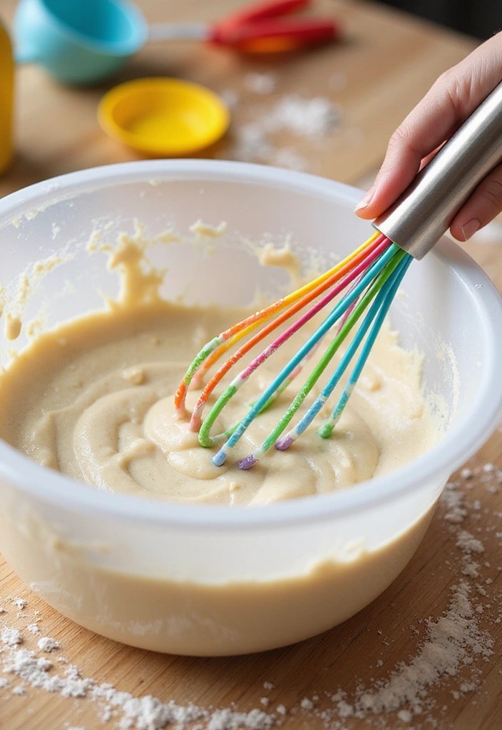 Kaleidoscope Kitchen: 5 Colorful Gadgets to Brighten Your Culinary Adventures - 1. Rainbow Whisk: Whisking Made Fun