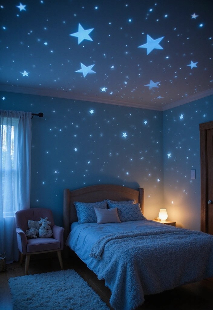 Lunar Luxe: 10 Celestial-Themed Accessories for Starry Nights - 2. Starry Wall Decals: Transform Your Space