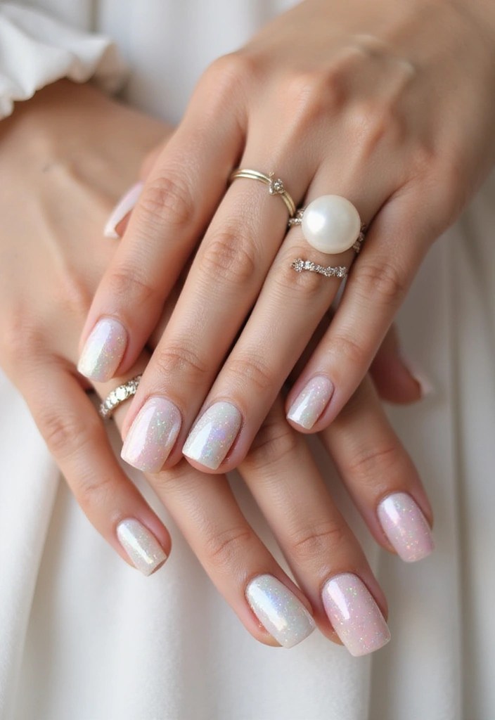 Soft Girl Pastels & Chrome Blossoms: The 8 Hottest Spring Nail Trends You Need to Try - 6. Pearl-Infused Nails
