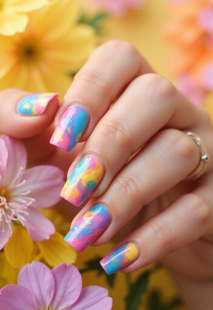Transform Your Nails with These 12 Seasonal Trends (Bloomcore & Jelly Glaze Must-Haves!) - 11. Rainbow Swirls