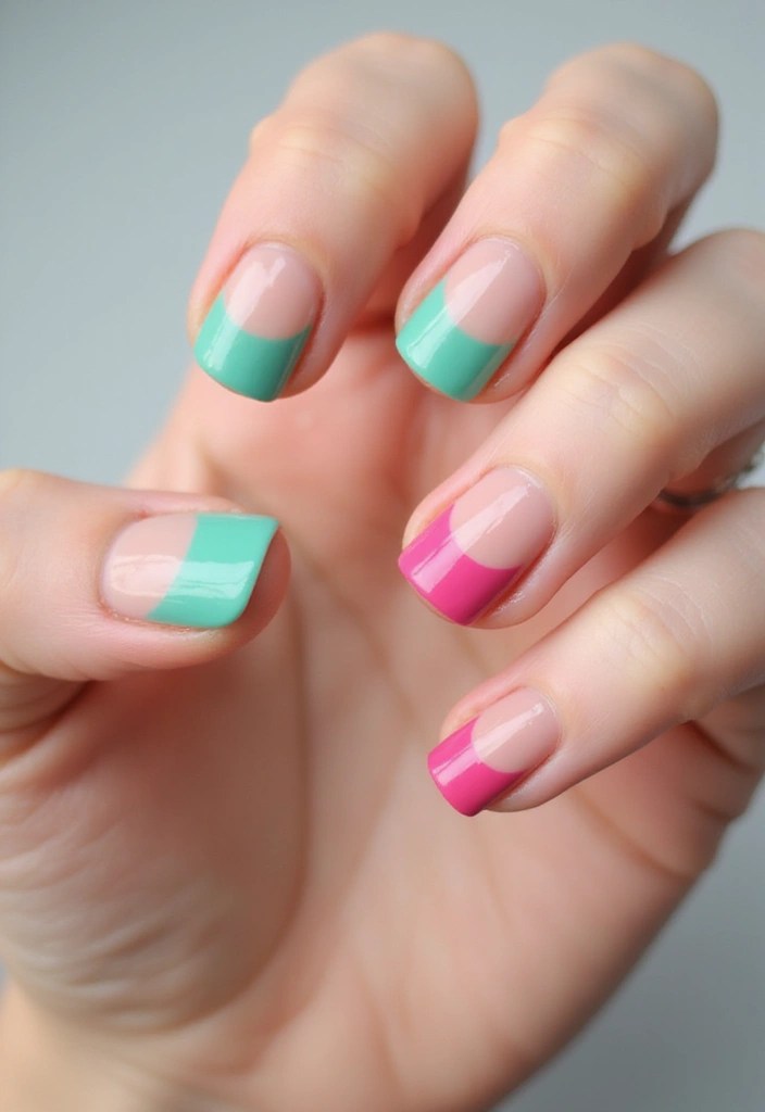 10 Must-Try Spring 2025 Nail Color Trends That Will Turn Heads! - 6. Colorful French Tips