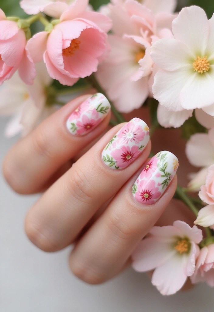 10 Must-Try Spring 2025 Nail Color Trends That Will Turn Heads! - 8. Floral Fantasy