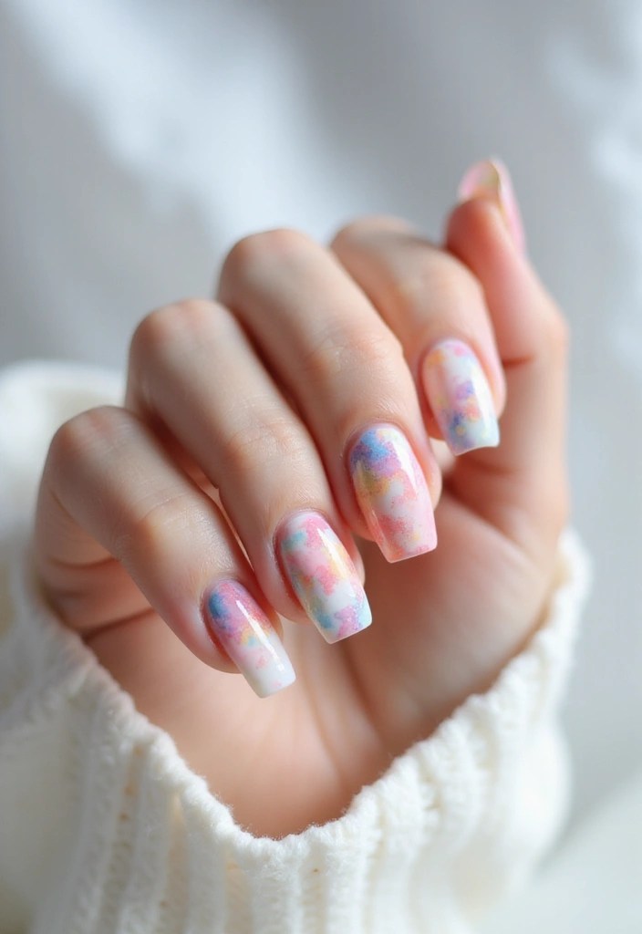 10 Scrapbook-Style Nail Art Ideas That Will Make Your Friends Jealous! - 4. Whimsical Watercolor