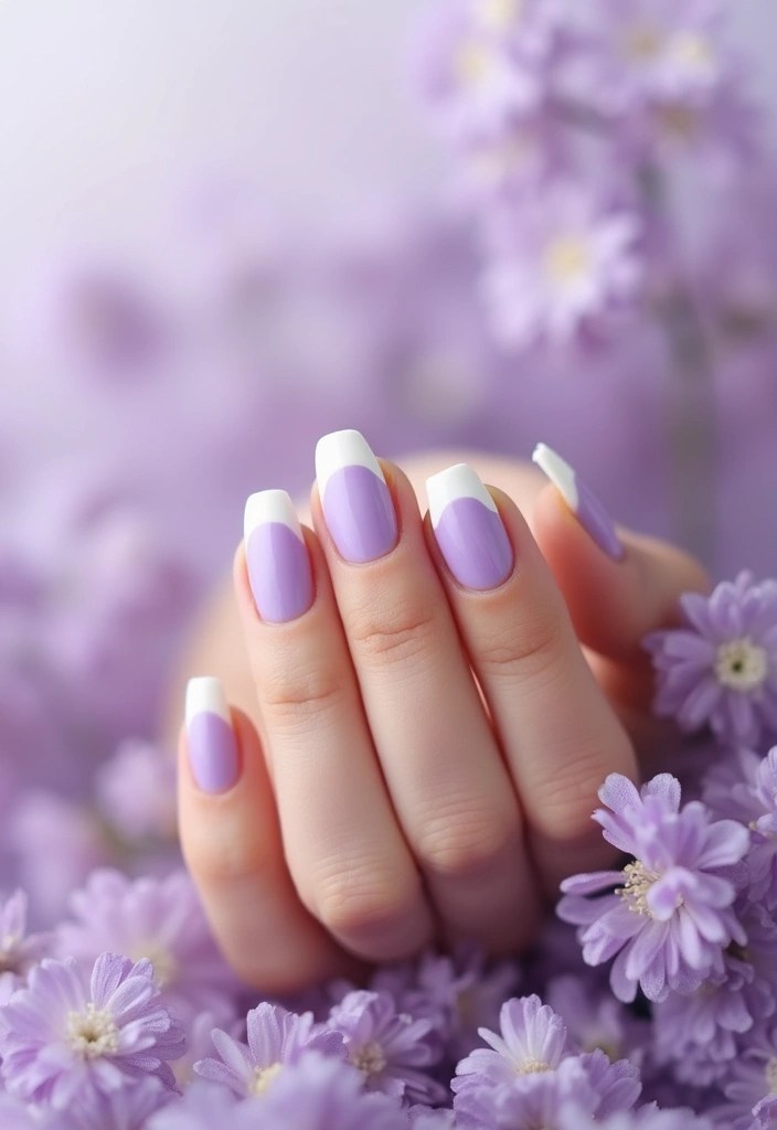 10 Soft French Manicure Inspirations That Will Steal Your Heart! - 3. Lavender Dreams