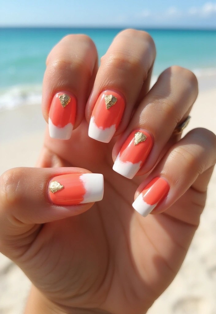 10 Soft French Manicure Inspirations That Will Steal Your Heart! - 4. Soft Coral Delight