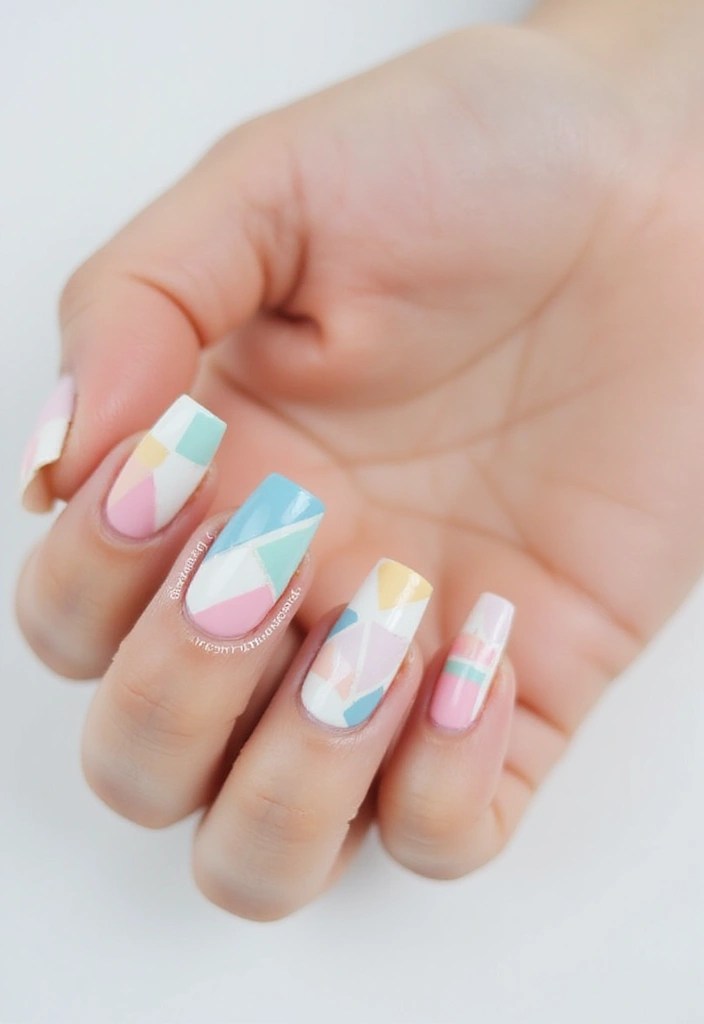 10 Stunning DIY Minimalist Nail Techniques That Will Make Your Friends Jealous! - 8. Geometric Shapes