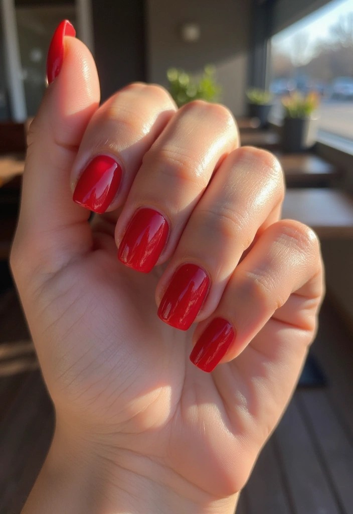 10 Stunning Glossy Gel Finishes That Will Elevate Your Nail Game (You Won't Believe #5!) - 1. Classic Cherry Red