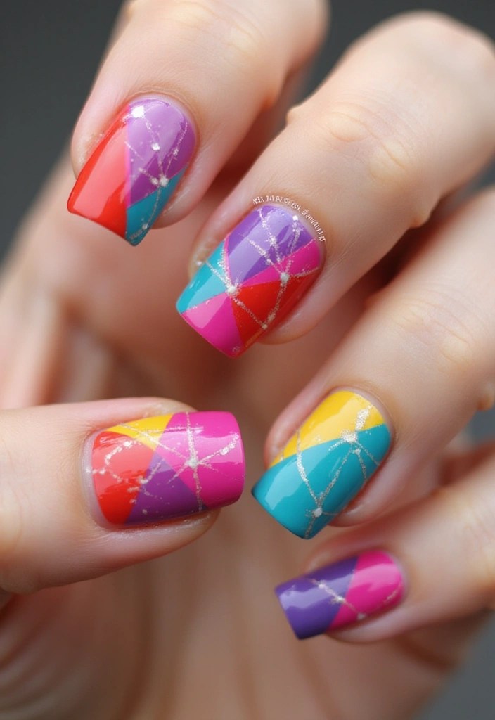 10 Stunning Glossy Gel Finishes That Will Elevate Your Nail Game (You Won't Believe #5!) - 8. Geometric Patterns