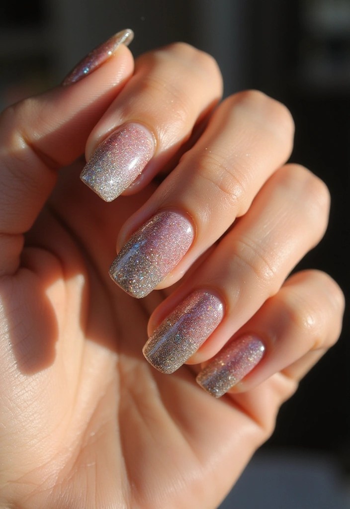 10 Stunning Glossy Gel Finishes That Will Elevate Your Nail Game (You Won't Believe #5!) - 9. Glitter Gradient