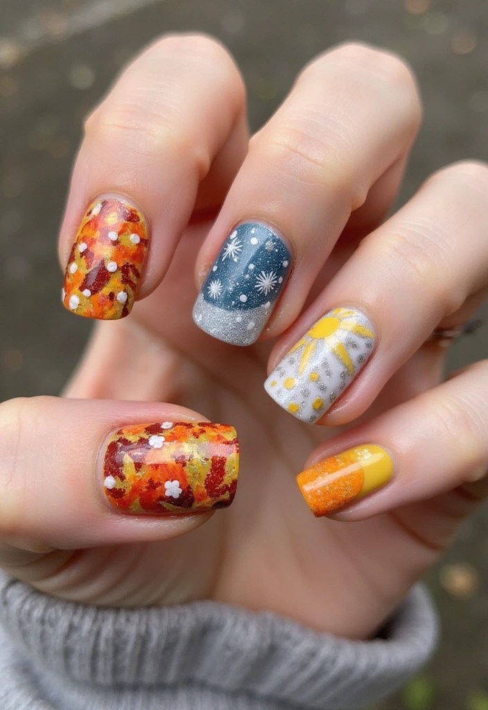 10 Trendy 3D Nail Art Ideas That Will Leave Everyone in Awe (You Won't Believe #4!) - 10. Seasonal Themes