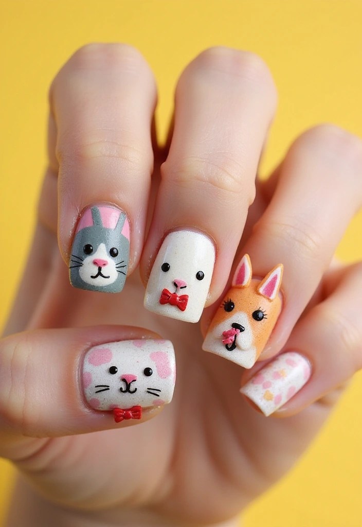 10 Trendy 3D Nail Art Ideas That Will Leave Everyone in Awe (You Won't Believe #4!) - 3. Cute Critters